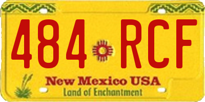 NM license plate 484RCF