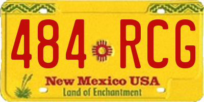 NM license plate 484RCG