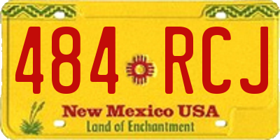 NM license plate 484RCJ