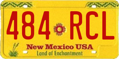 NM license plate 484RCL