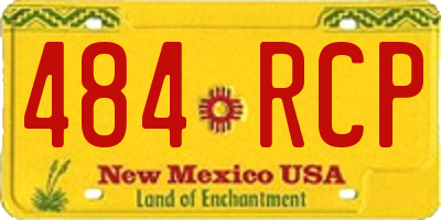 NM license plate 484RCP