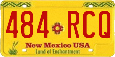 NM license plate 484RCQ