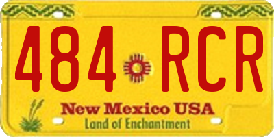 NM license plate 484RCR