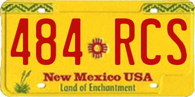 NM license plate 484RCS