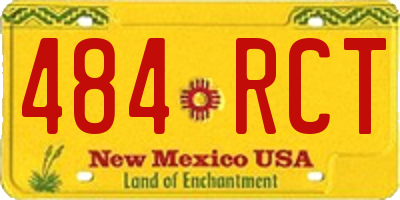 NM license plate 484RCT