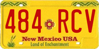 NM license plate 484RCV