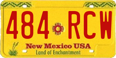 NM license plate 484RCW