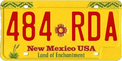 NM license plate 484RDA