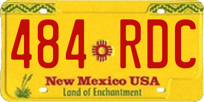 NM license plate 484RDC