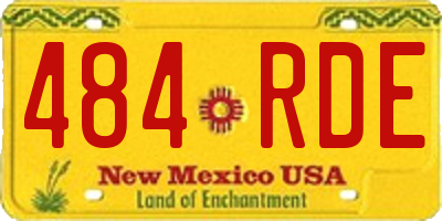 NM license plate 484RDE