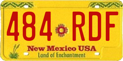 NM license plate 484RDF