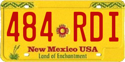 NM license plate 484RDI