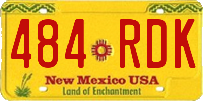 NM license plate 484RDK