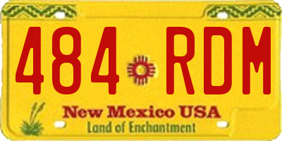 NM license plate 484RDM