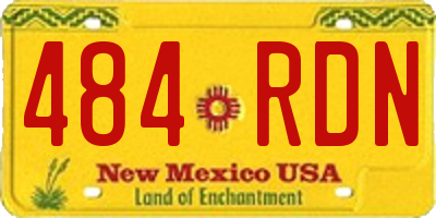 NM license plate 484RDN