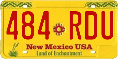 NM license plate 484RDU