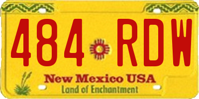 NM license plate 484RDW