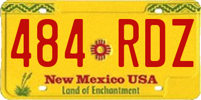 NM license plate 484RDZ