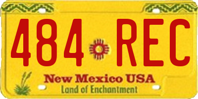 NM license plate 484REC