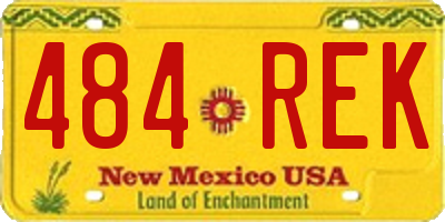 NM license plate 484REK