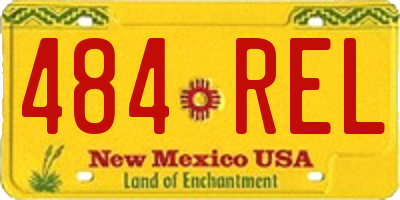 NM license plate 484REL