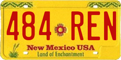 NM license plate 484REN