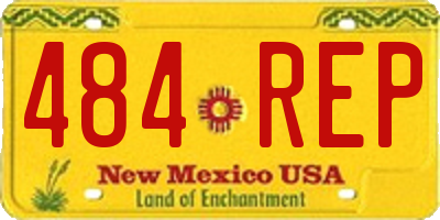 NM license plate 484REP