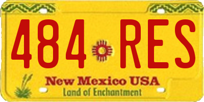 NM license plate 484RES