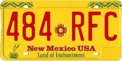NM license plate 484RFC