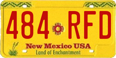 NM license plate 484RFD