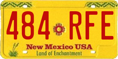 NM license plate 484RFE