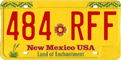NM license plate 484RFF