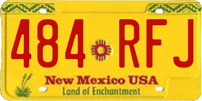 NM license plate 484RFJ