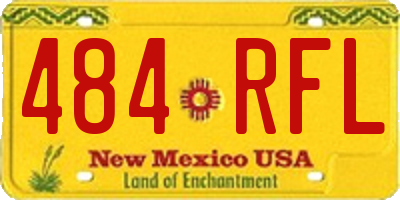 NM license plate 484RFL