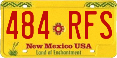 NM license plate 484RFS