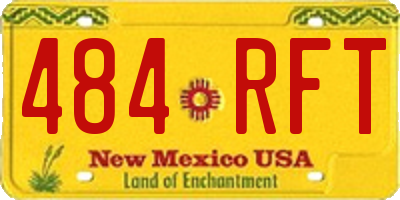 NM license plate 484RFT