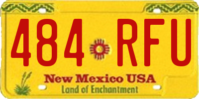 NM license plate 484RFU