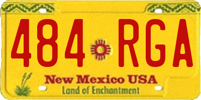 NM license plate 484RGA