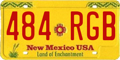 NM license plate 484RGB