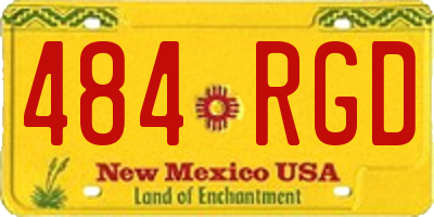 NM license plate 484RGD