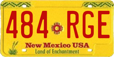 NM license plate 484RGE