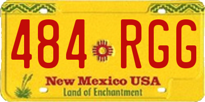 NM license plate 484RGG