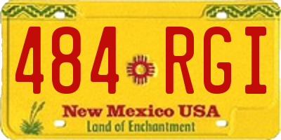 NM license plate 484RGI