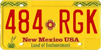 NM license plate 484RGK