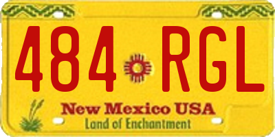 NM license plate 484RGL