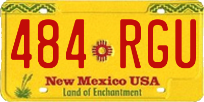 NM license plate 484RGU