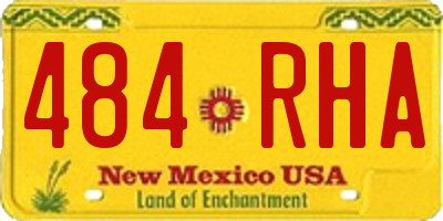 NM license plate 484RHA