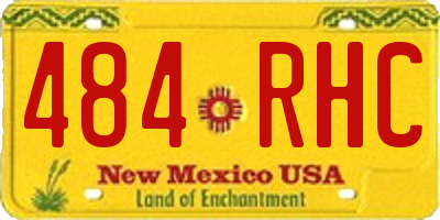 NM license plate 484RHC