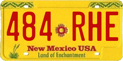 NM license plate 484RHE