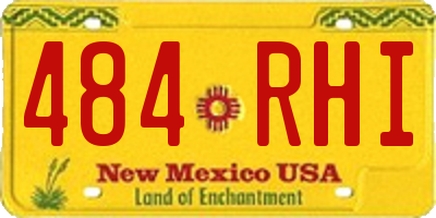 NM license plate 484RHI